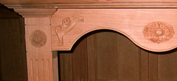 Desk front detail